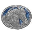 Horses with Rope Border Lapel Pin